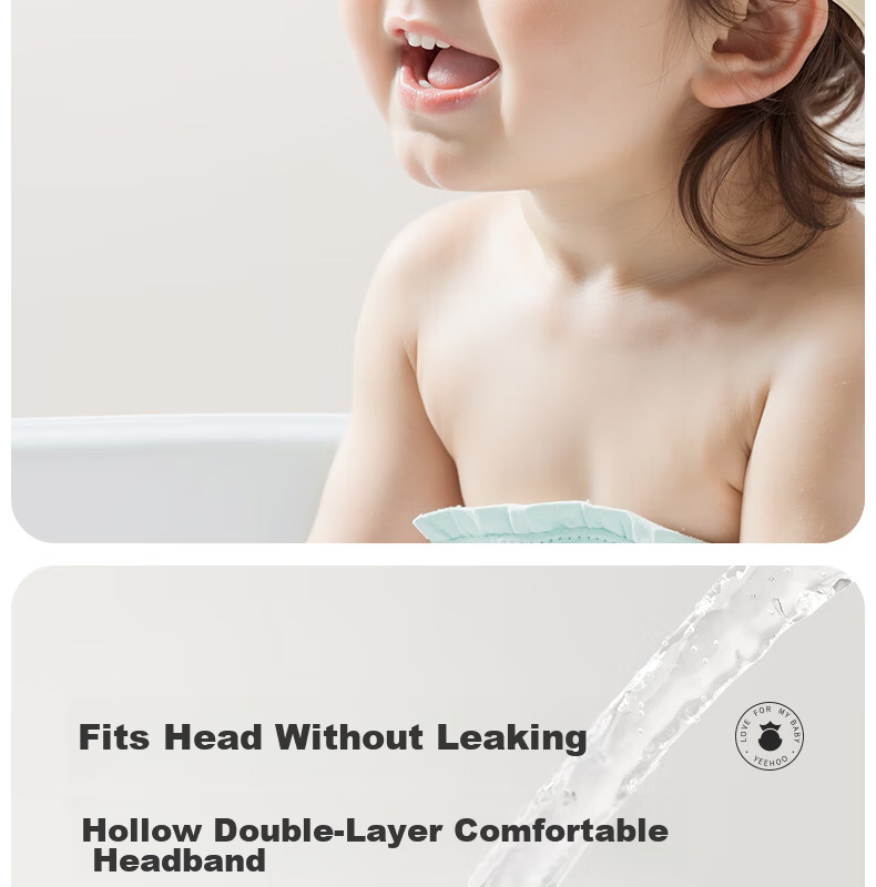 YEEHOO Baby Shampoo Cap Waterproof Hair Wash Shield for Kids with Ear Protection 5