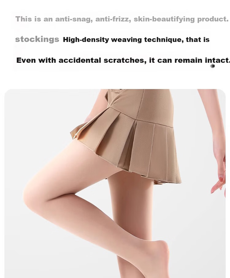 LangSha Spring Summer New Women's Stockings Thin Anti-Snag Nude Ultra-Thin Pineapple Skin-Beautifying Pantyhose Bare-Leg Effect 2