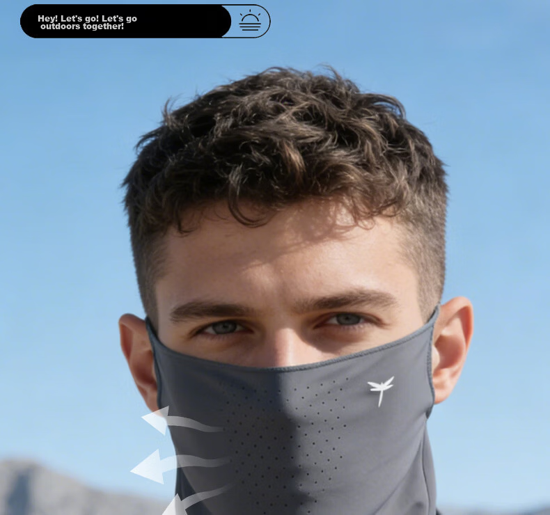 Red Dragonfly UV Protection Face Mask Unisex Breathable Neck Gaiter Sun Shield for Cycling Mountaineering Fishing 6