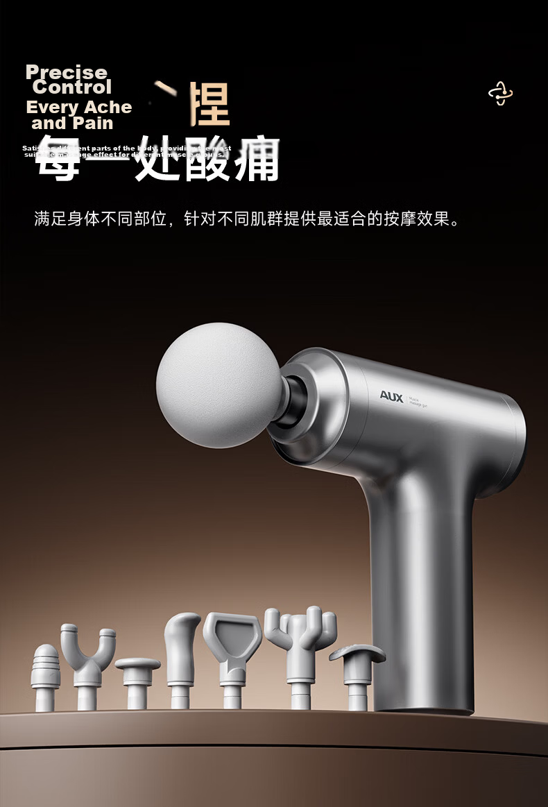 AUX Mini Fascia Gun Muscle Massager Shoulder Neck Waist Back Professional Portable Full Body Relaxation Massager Father's Day Practical Gift for Dad 10