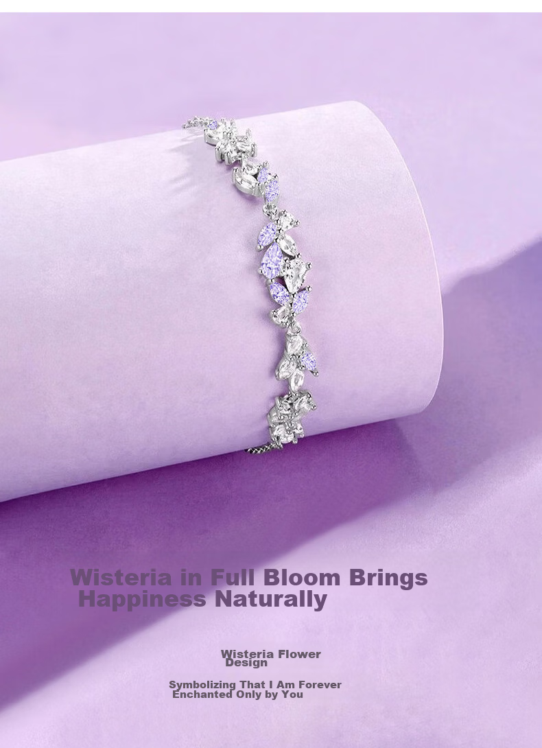 Kefuni Wisteria Melody Bracelet for Women 2026 New Luxury Elegant Jewelry Birthday Qixi Festival Gift for Girls 5