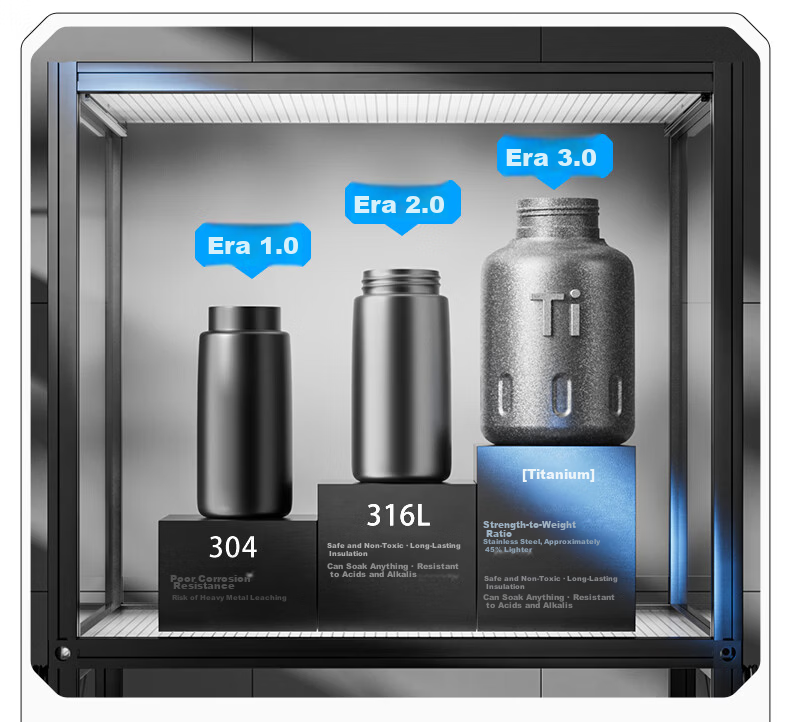 NRMEi Insulated Large Capacity 316L Stainless Steel Tumbler Tea Separation Outdoor Sports Wide Mouth Ice Water Bottle Cup for Men 9