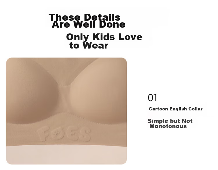 FitonTon Girls' Seamless Invisible Vest Bra Thin Sports Bra for Middle and High School Students Development Period Anti-Protrusion 17