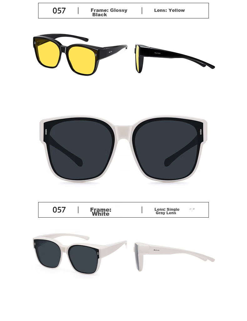 HLA Polarized Clip-On Sunglasses for Myopia Glasses UV Protection Driving Unisex 057 12