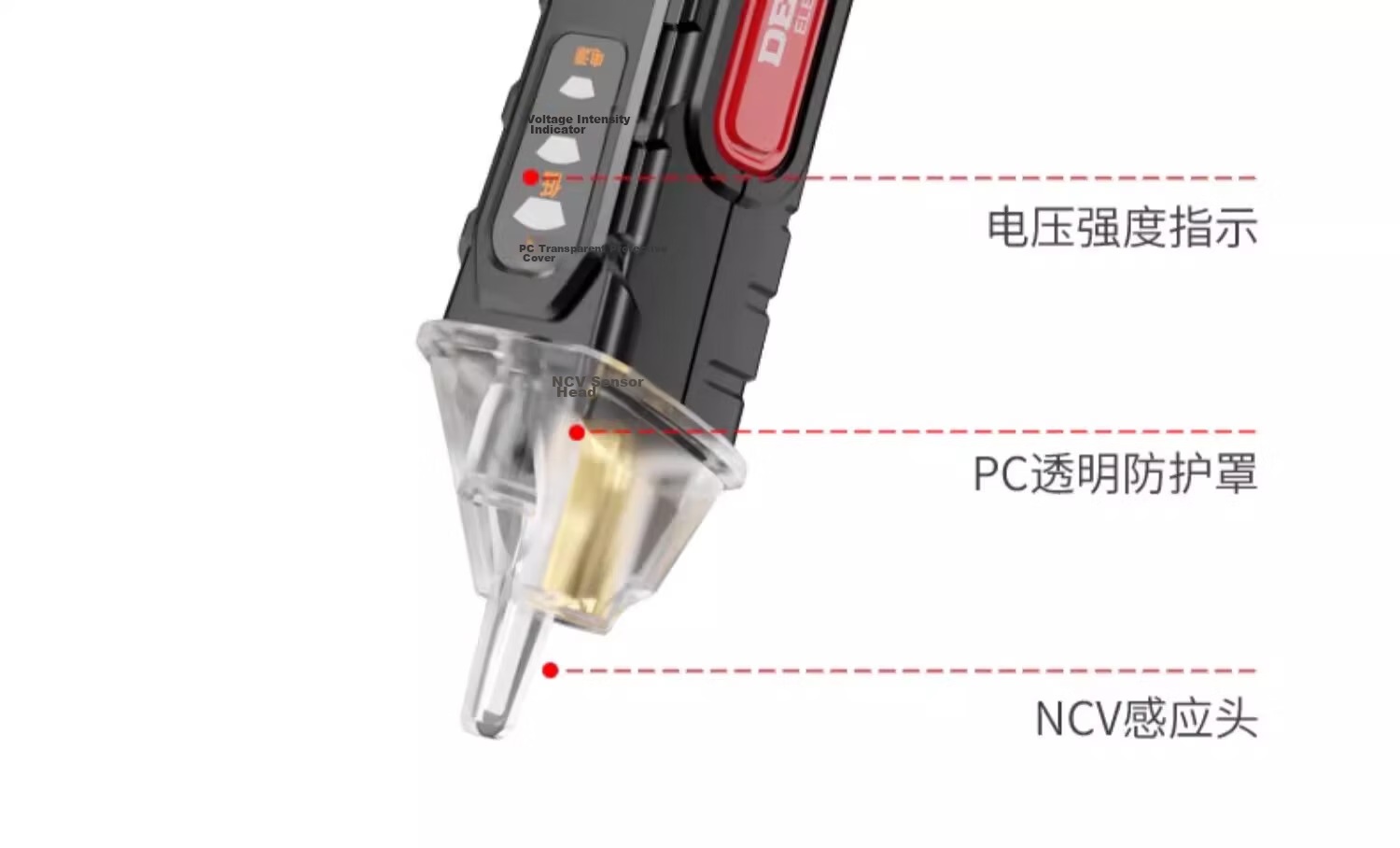 Delixi Inductive Voltage Tester High-Precision Multifunctional Smart Circuit Break Point Detector for Electricians 18