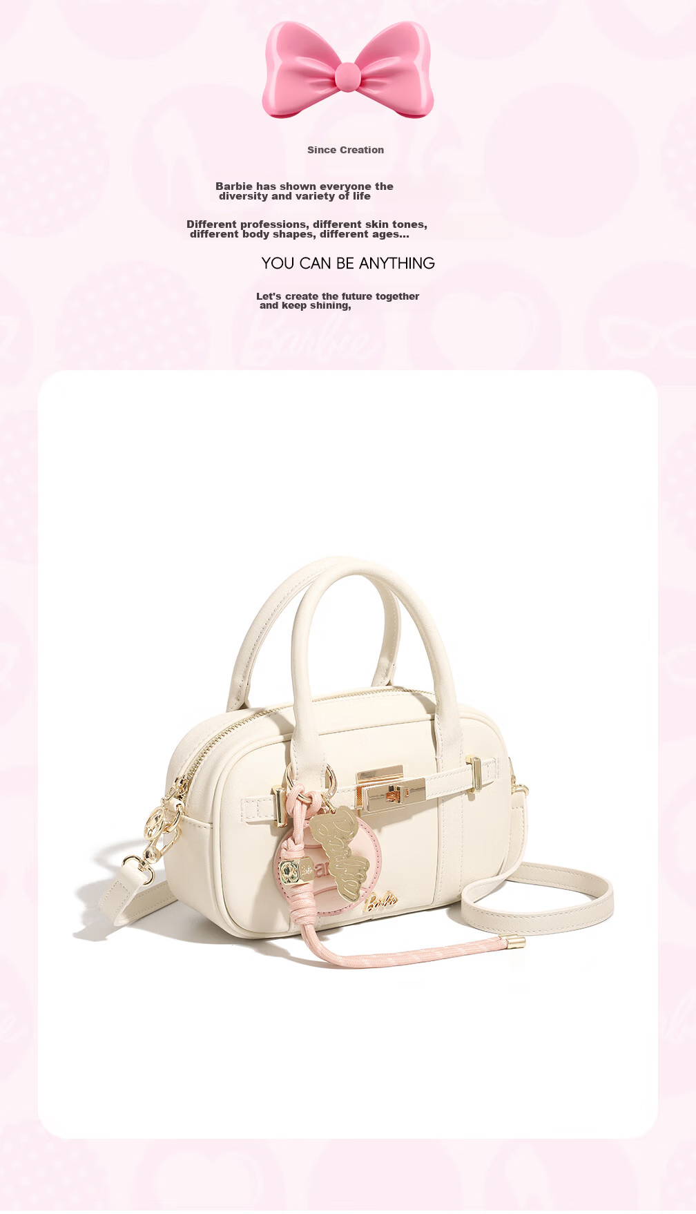 Barbie Women's Bowling Bag 2026 New Commuter Crossbody Handbag Birthday Valentine's Day Gift for Wife and Best Friend 7