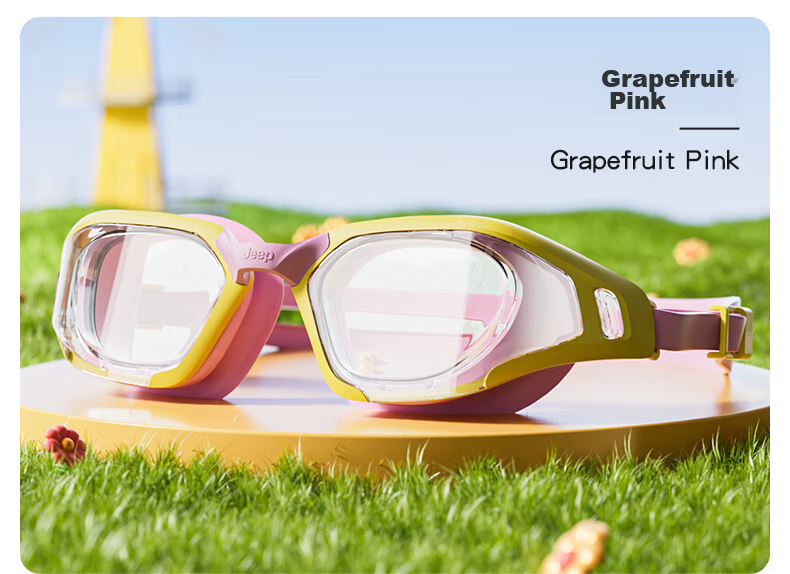 JEEP Kids Swimming Goggles Unisex Anti-Fog Waterproof Clear Vision Youth Professional Training Swim Glasses Apple Green Plano 10