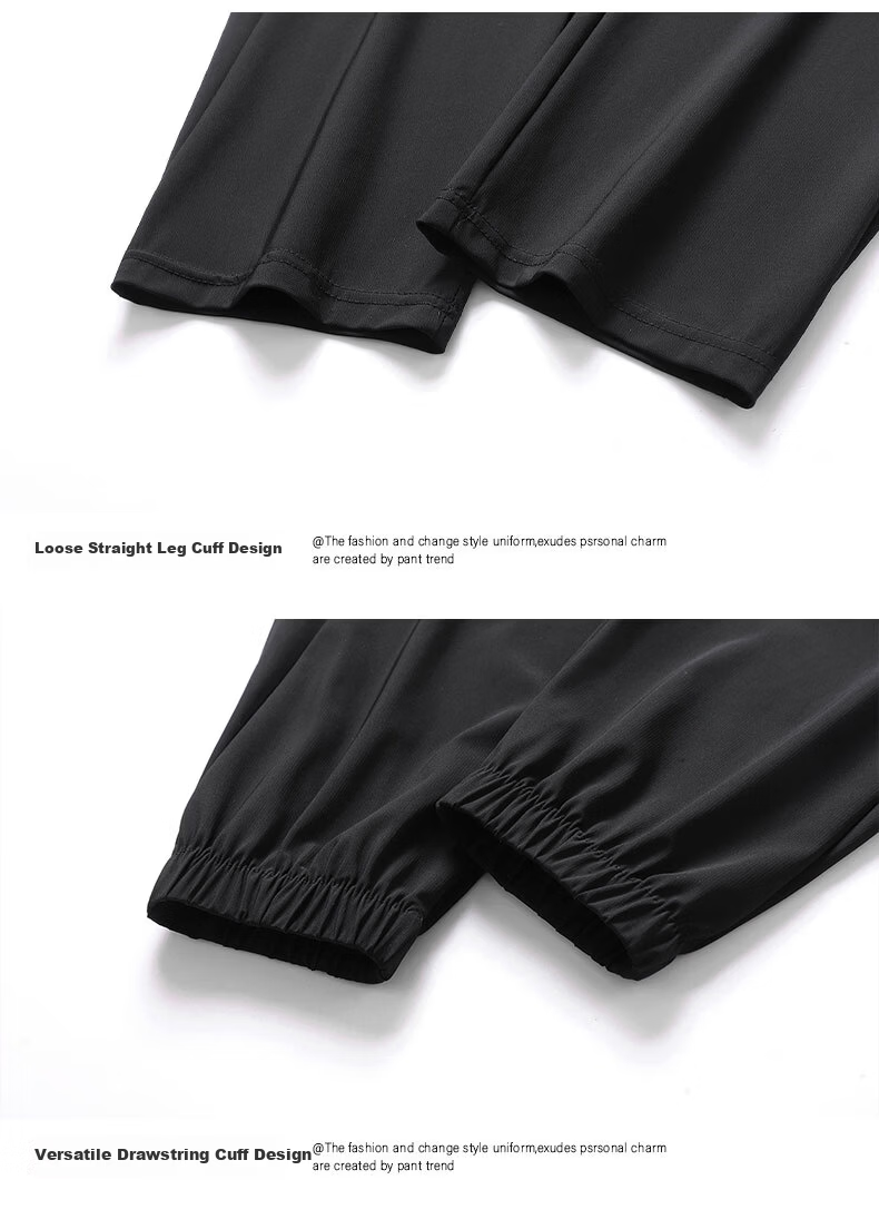 TUCANO Men's Summer Ice Silk Pants Lightweight Quick-Dry Casual Loose Straight-Leg Sports Trousers Father's Day Gift for Dad 14