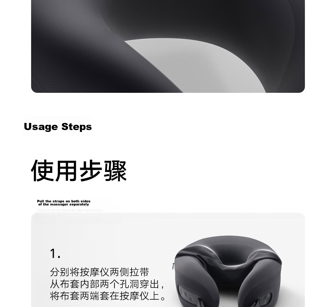 Mijia New Xiaomi Neck Massager Smart Neck Pillow Massager Removable Washable Dustproof Fabric Cover Portable Easy to Clean 9