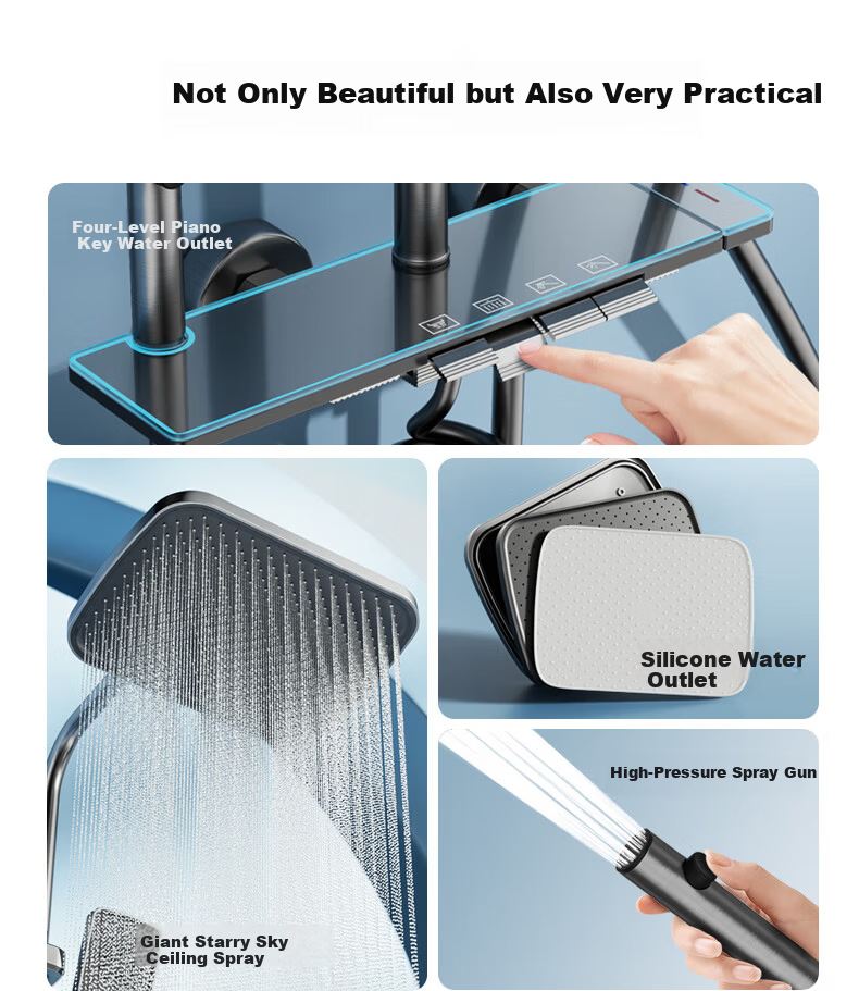 JSWD Shower Faucet Set Bathroom Shower Head Integrated Pressurized Home Shower 511 3