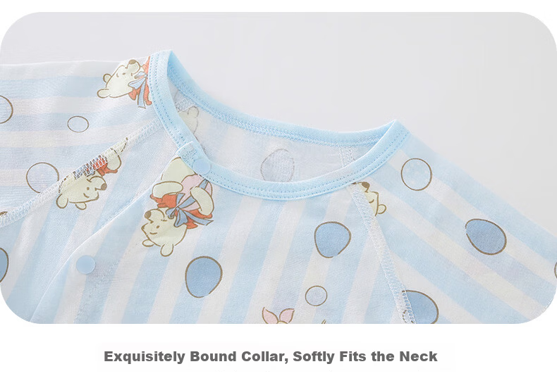 Disney 2-Piece Baby Summer Thin Newborn Romper Set A-Class Cotton Crawling Suit for Boys and Girls Full Moon Gift 13