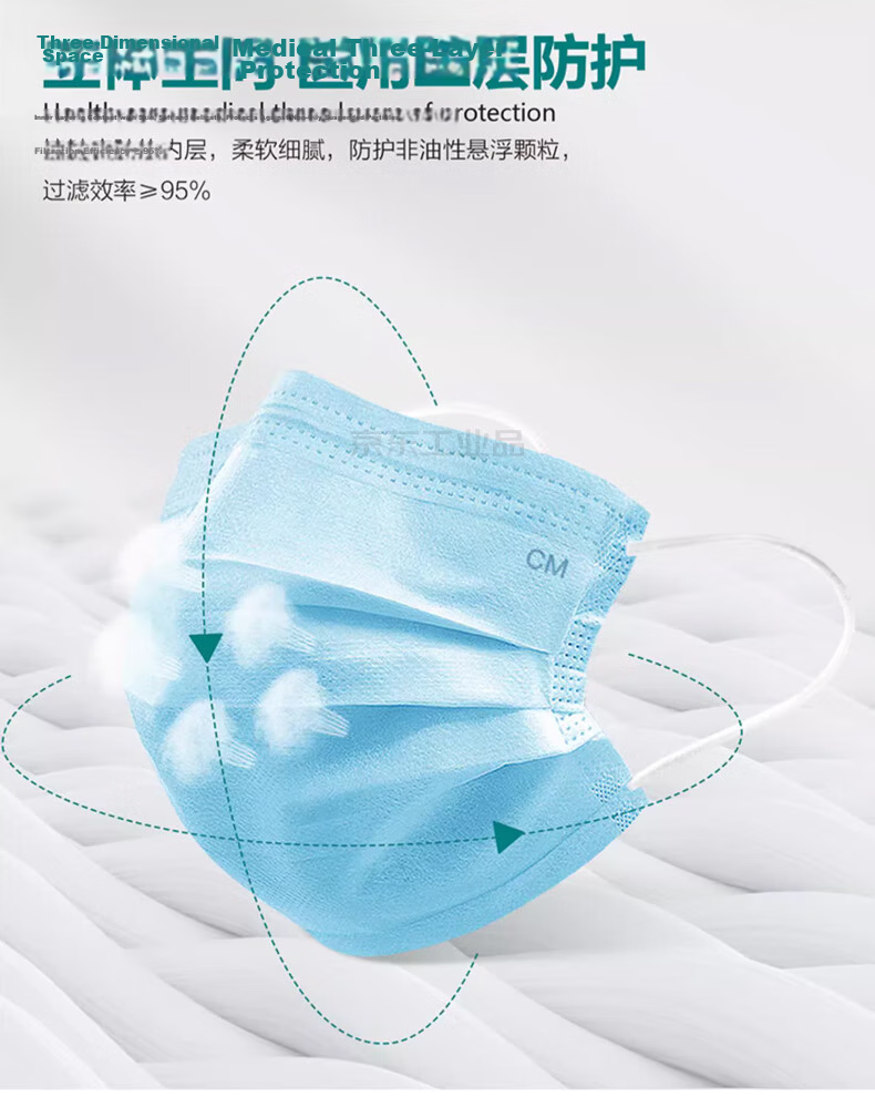 CM Disposable Mask 9527 Independent Packaging Three-Layer Protection with Meltblown Fabric Comfortable Earloop F-Y1-A Type 50pcs/Box 4