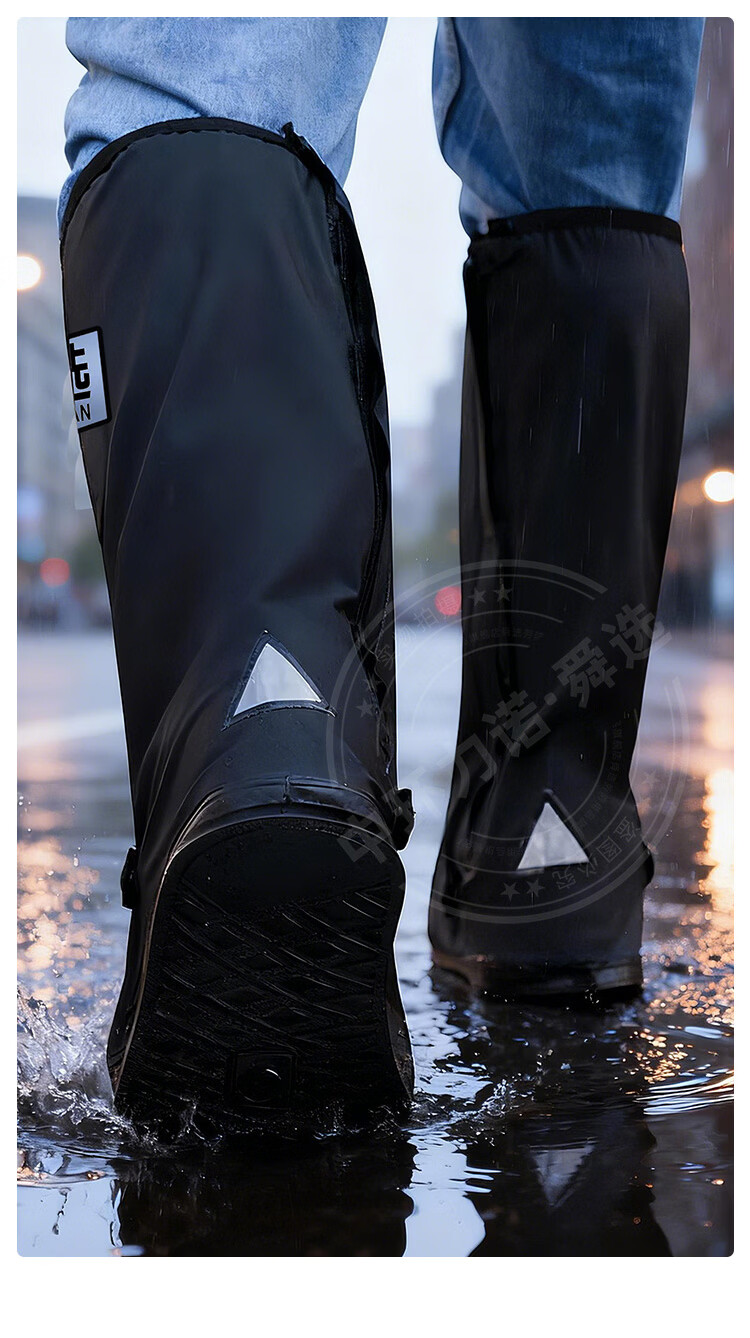 Shunxuan Waterproof Shoe Covers Rain Shoe Covers Non-slip Wear-resistant Thickened Portable Rain Boots Reusable for Men and Women Outdoor Cycling Rain Wading SXT-Y01 XL Size 43-45 20