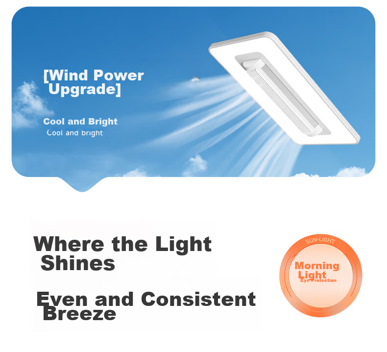 Kuka LED Ceiling Fan Light Integrated Lamp Fan Living Room Bedroom Puri Guang Lighting 50cm Round [Installation Included] 4