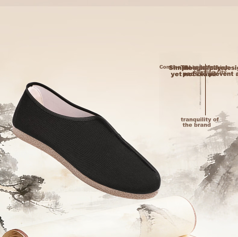 Taiheyuan Old Beijing Cloth Shoes Men Spring New Genuine Cow Tendon Non-Slip Slip-On Breathable Bamboo Fiber Odor-Resistant Cloth Shoes 8