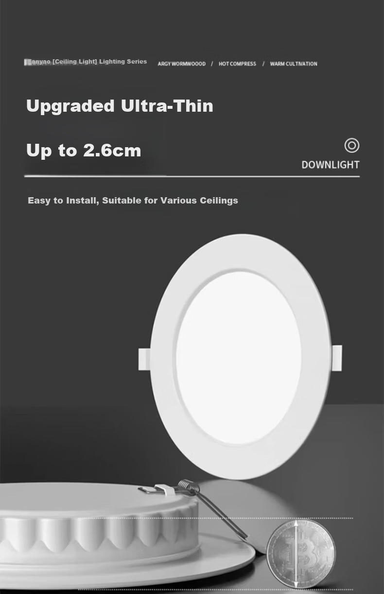 Fanyao LED Downlight 2.5 Inch 5W Neutral Light 4000K Ultra-thin Recessed Ceiling Light Crystal Lamp Cutout Size 75-85mm 3