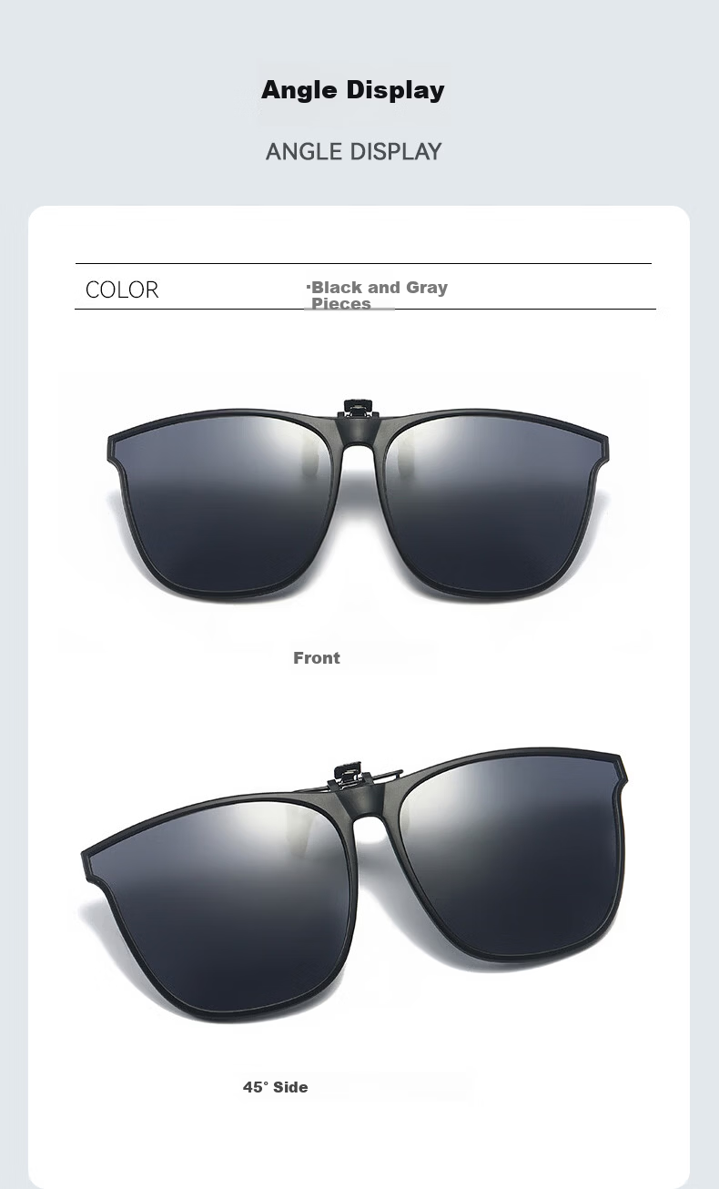 40,000 KM Kids Ultra-Light Clip-On Sunglasses Unisex Children Myopia UV Protection Polarized Dilated Pupil Sunglasses 10