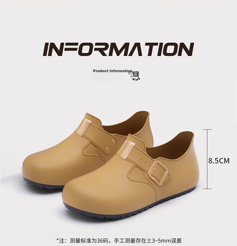 FOOTOPPO Women's Low-Cut Birkenstock Rain Shoes Non-Slip Fashionable Water Shoes Summer Short Waterproof Rubber Boots 5