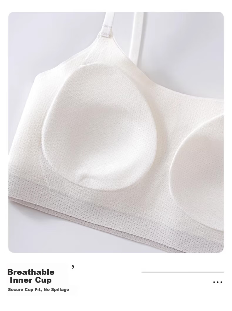 GUJIN Girls' Camisole Bra Underwear for Middle and High School Students, Youth Development Vest, Teenager Stage 2-3, White XL 13