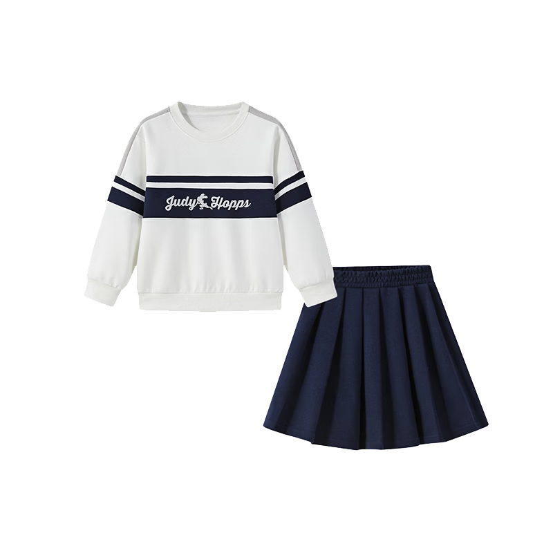 Disney Kids Children's Academy Style Set Girls' Spring Autumn 2026 New Fashionable Sweatshirt and Skirt Girls' Spring Outfit