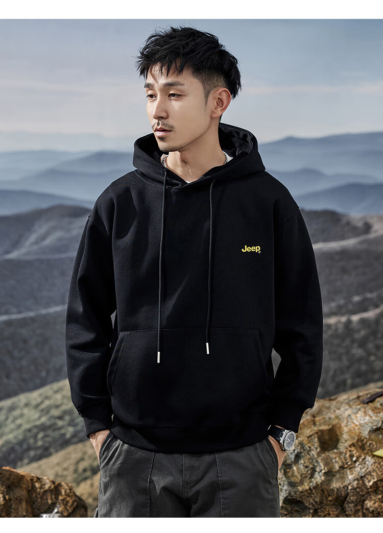 JEEP Men's Hooded Sweatshirt, Heavyweight Hoodie Jacket for Men, Loose-Fitting Spring And Autumn Outerwear for Men in 2026 26