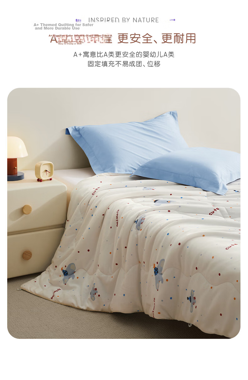 Luolaikids Cotton Quilt Filling, Infant Class A Pure Cotton Antibacterial All-Season Comforter, 220*250 4