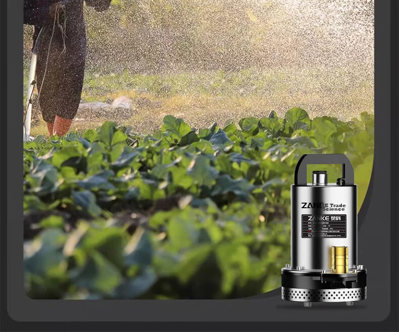 Zanco DC Submersible Pump Agricultural and Household Watering Device Electric Vehicle Water Pump High Lift 24V 1 Inch 16