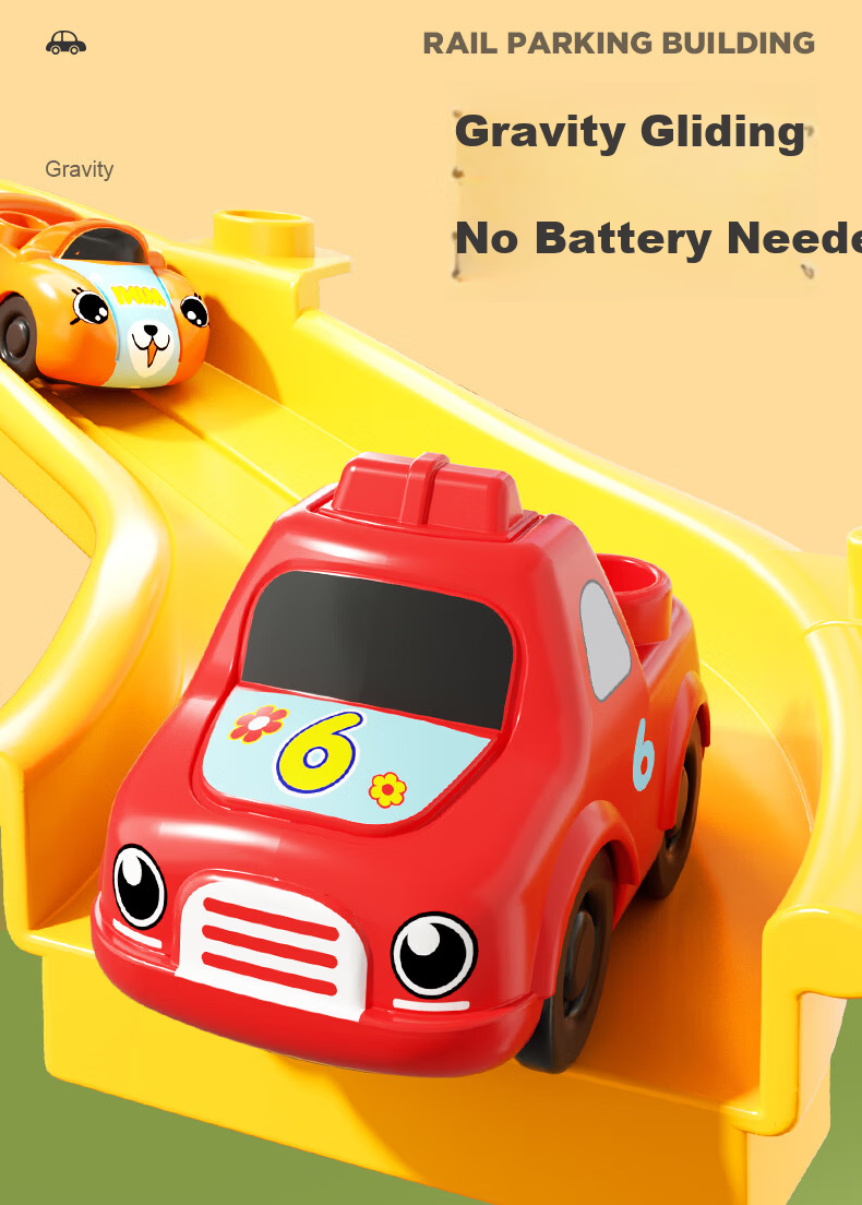 FEELO Compatible LEGO Children's Building Blocks Toy Large Particles Boys Girls Birthday Gift Car Model 105 Pieces 10
