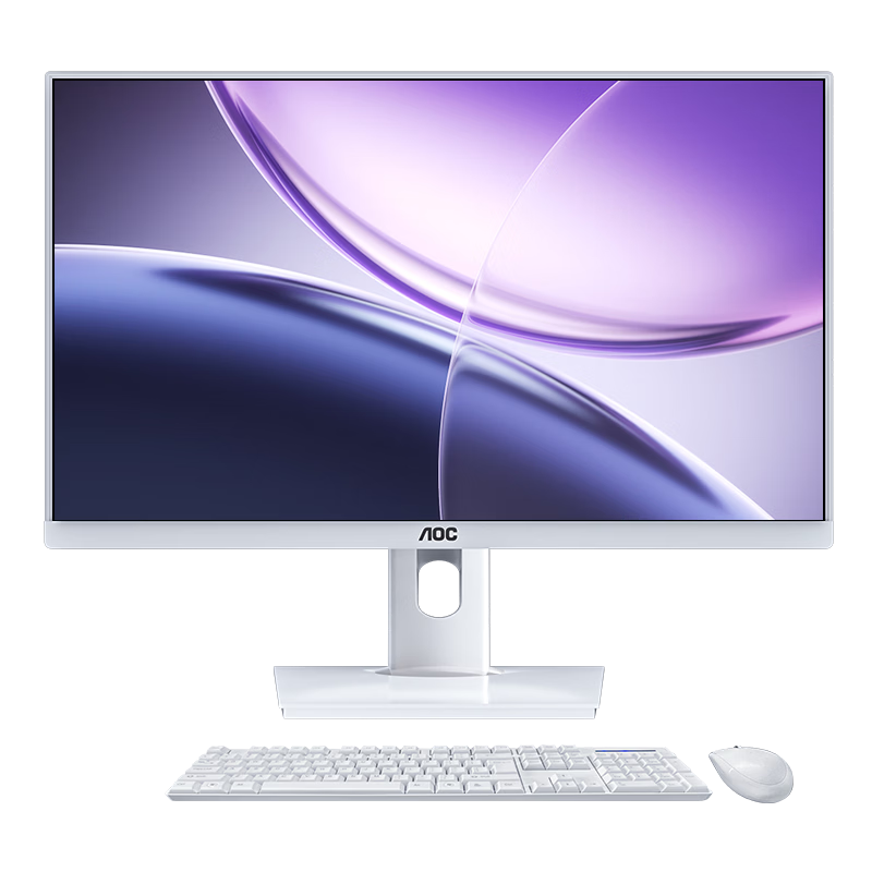 AOC All-In Computer, 24.5-Inch High-Definition High Refresh Rate Flagship Smart AI Learning Commercial Office Home Desktop Host (G5900 16GB 512GB Keyboard And Mouse Combo)