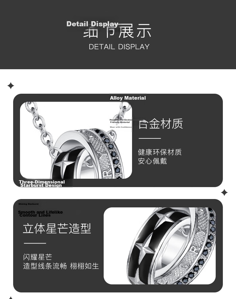 Yinqianhui Men's Necklace Pendant Clavicle Chain Luxury Light 2026 New Qixi Valentine's Day Gift for Boyfriend 11