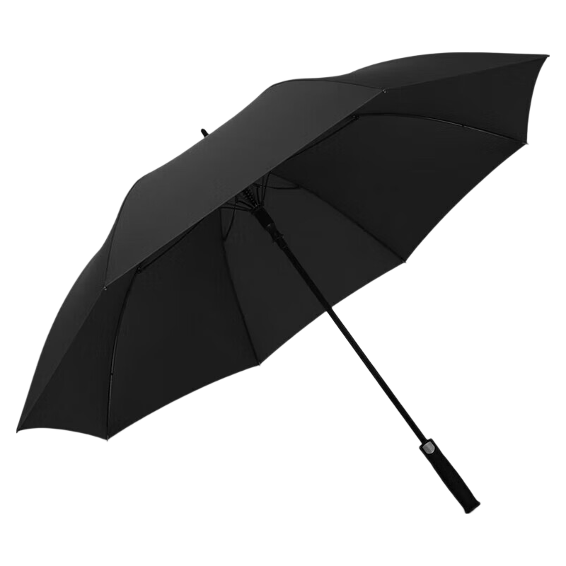 MAYDU Large Umbrella, Long Handle Straight Pole, Automatic Large Size Umbrella for Sun And Rain, Outdoor Umbrella, 280T M1153 Black