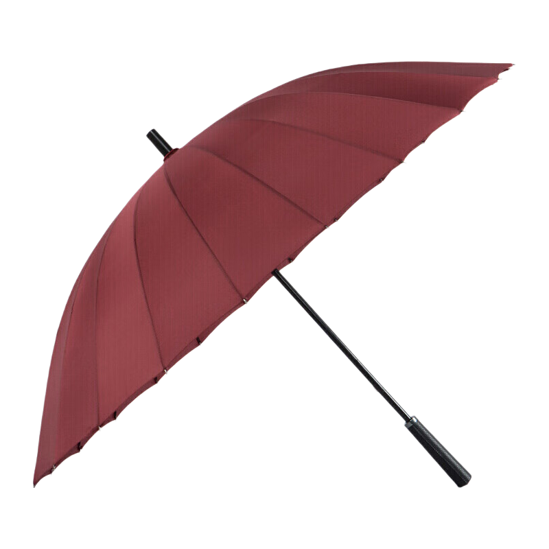 MAYDU Long-Handle Umbrella, Large Size, Reinforced And Thickened, Durable Windproof Business Umbrella M5003 Jujube Red