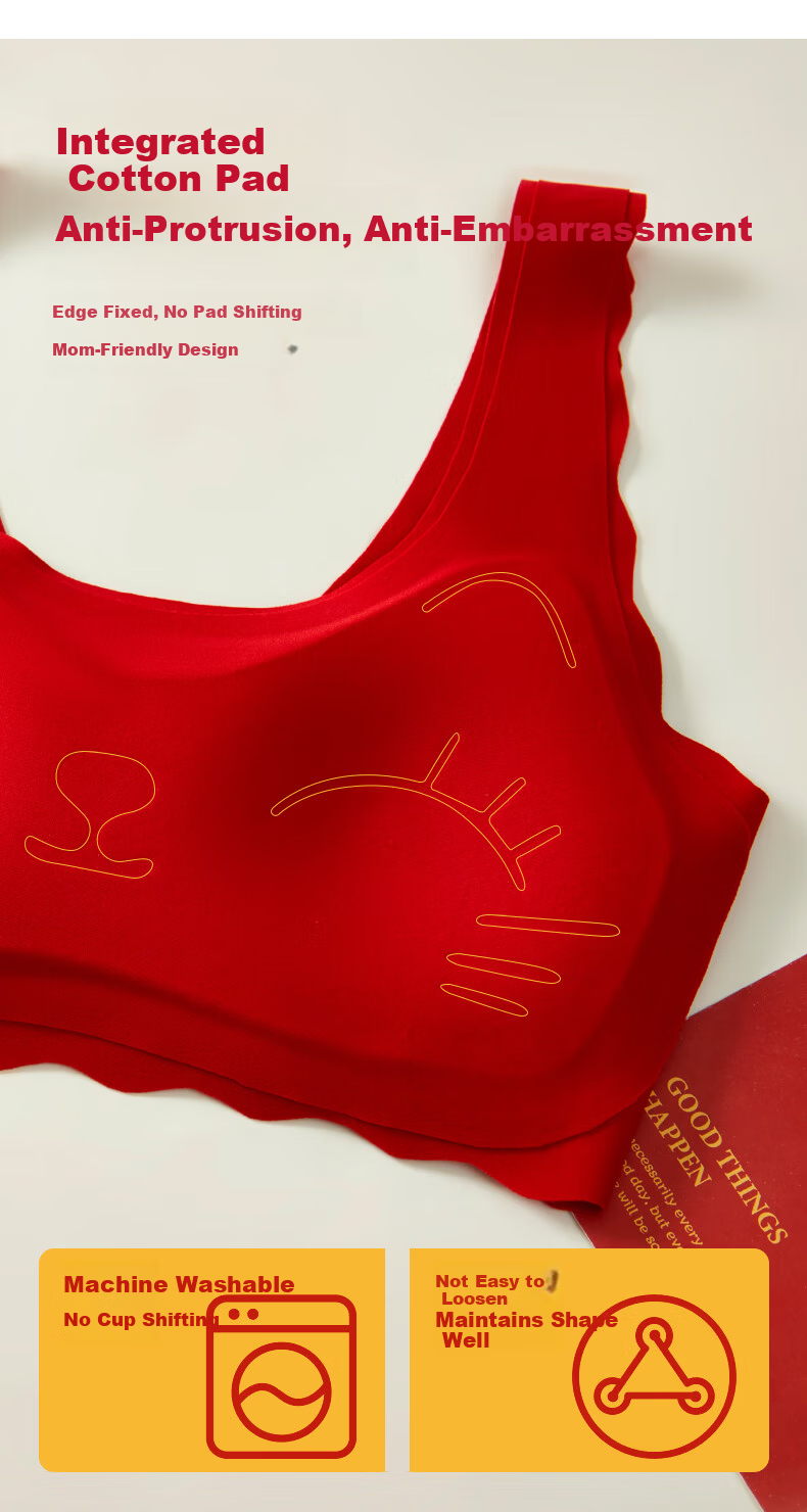 Meishianxuan 2026 Year of Birth Children's Red Underwear Set for 12-Year-Old Girls, Developmental Vest and Bra for Girls 6
