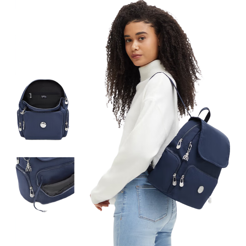 Kaplin Fashionable Practical Travel Gift Monkey Backpack CITY ZIP S Infinite Blue Birthday Present