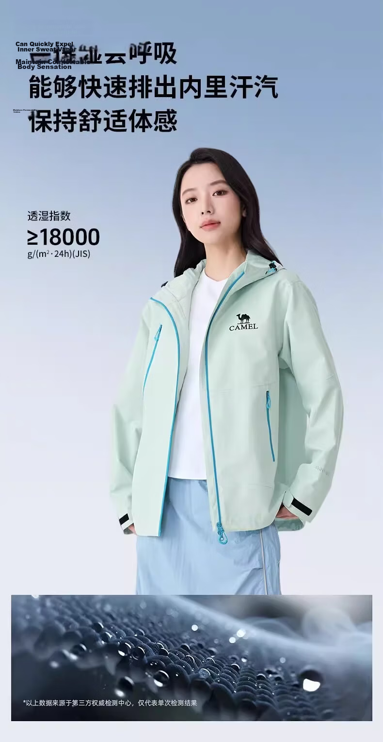 CAMEL [Wang Junkai Edition] Outdoor Single-Layer Windproof Waterproof Jacket 2026 Spring New Unisex B005 7