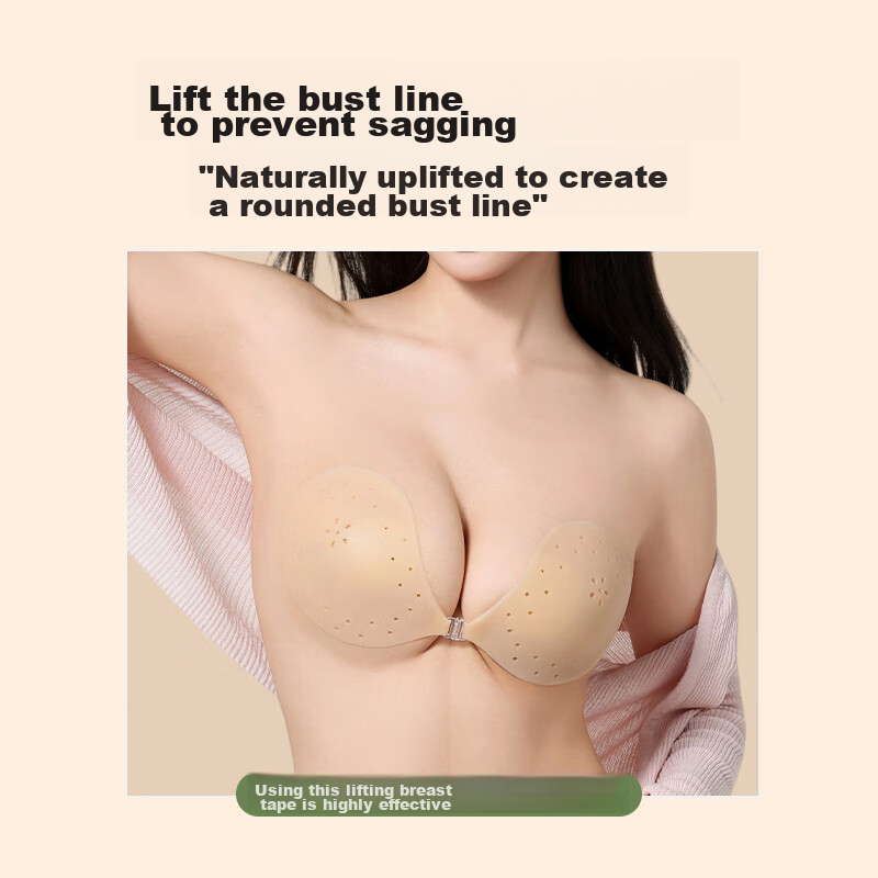 Langsha Silicone Mango-Shaped Breast Pads for Women, Wedding Dress, Small Bust, Push-Up, Enlarging, Breathable, Seamless, Invisible, Anti-Sagging Bra Inserts 1