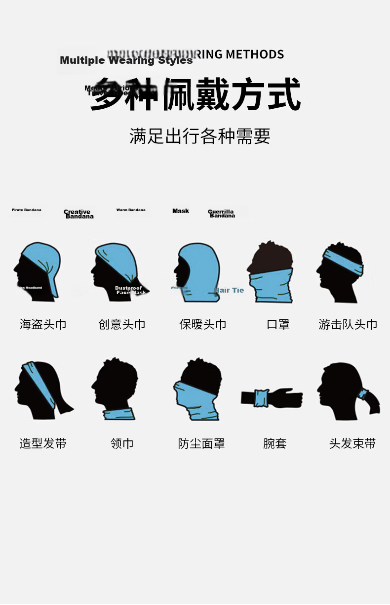 Yuzhaolin Men's Summer Sunscreen Full Face Breathable Cooling Ice Silk Cycling Mask Astronaut Style 9