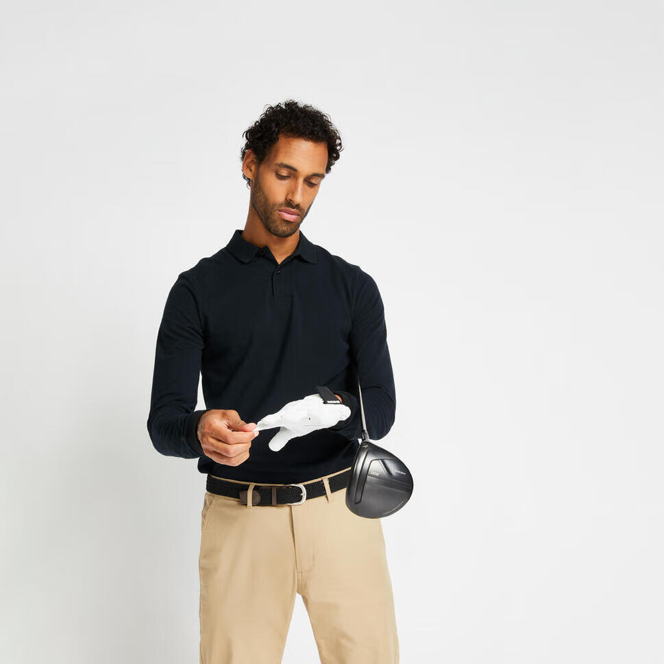 DECATHLON Men's Long-Sleeve Polo Shirt, Loose-Fitting T-Shirt with Collar, Large Size Men's Clothing, Autumn And Winter Sportswear, 4000650