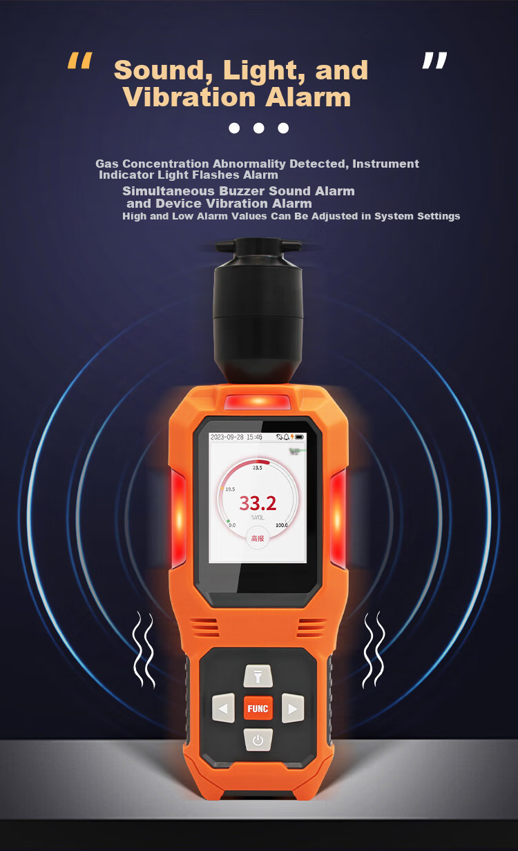 Aikosi Portable Oxygen Gas Detector Alarm O2 Concentration Tester Large Range 0-100% VOL Oxygen Meter 5