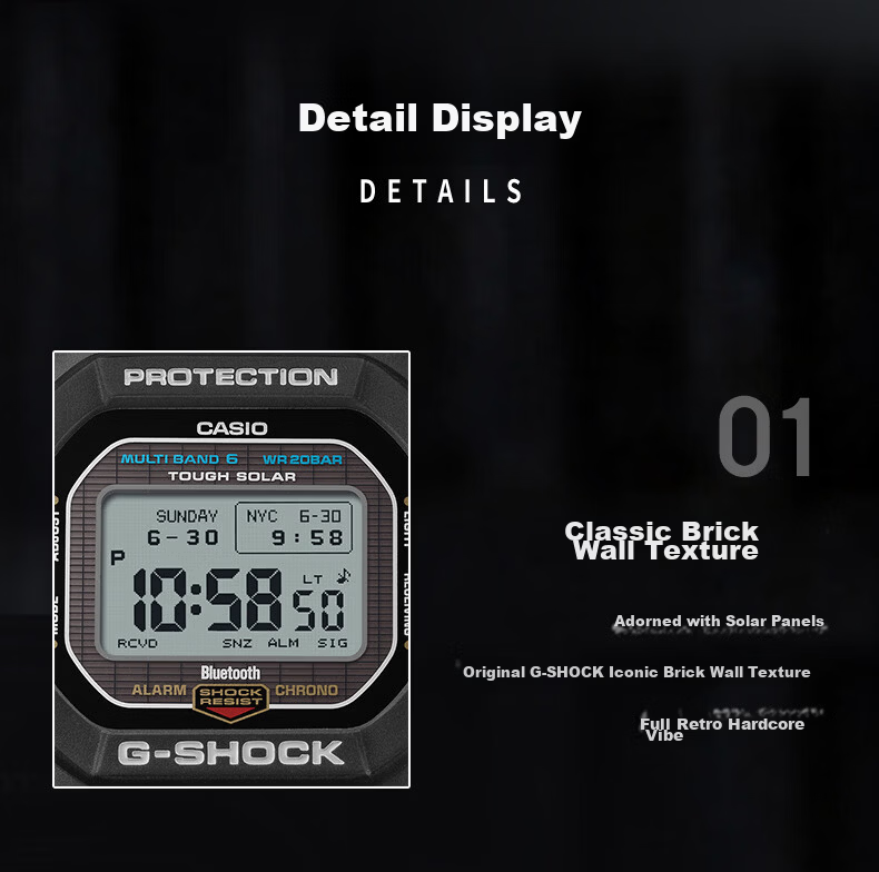 CASIO G-SHOCK Men's MIP LCD Sports Smart Electronic Student Watch GW-BX5600-1PR 5