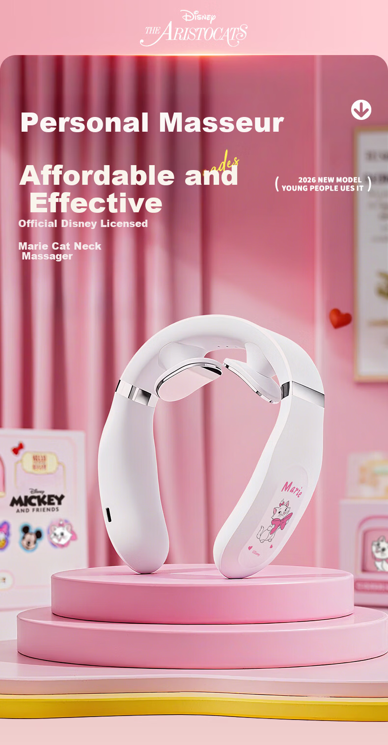 Disney Marie Cat Cervical Massager Neck and Shoulder Massager Neck Care Device Gift for Girls Children's Day Graduation Birthday Practical Gift 1