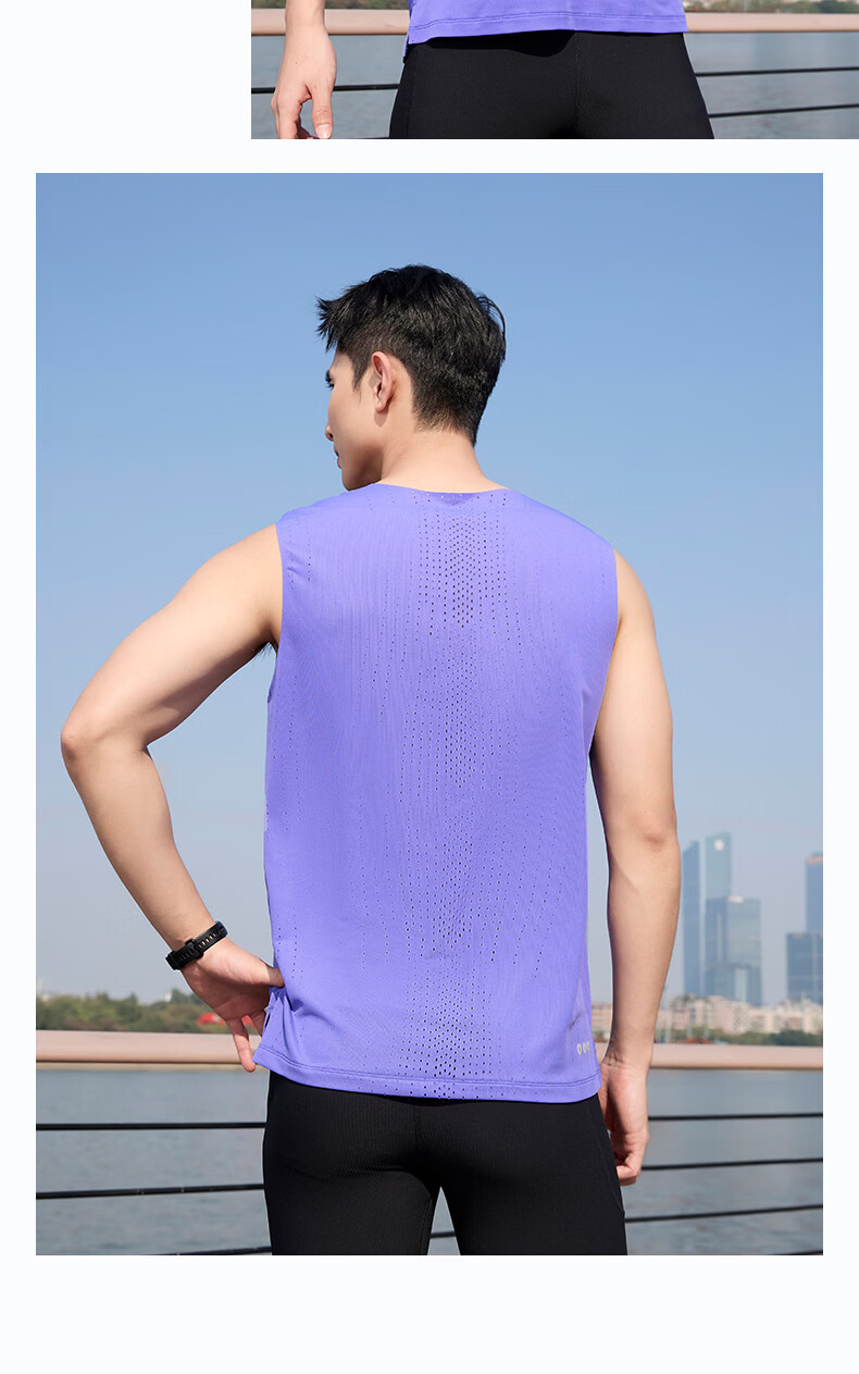 Jordan Feiying PB Men's Sports Vest 2026 New Wide Shoulder Marathon Running Shirt Moisture-Wicking Quick-Dry Sleeveless T-Shirt 15