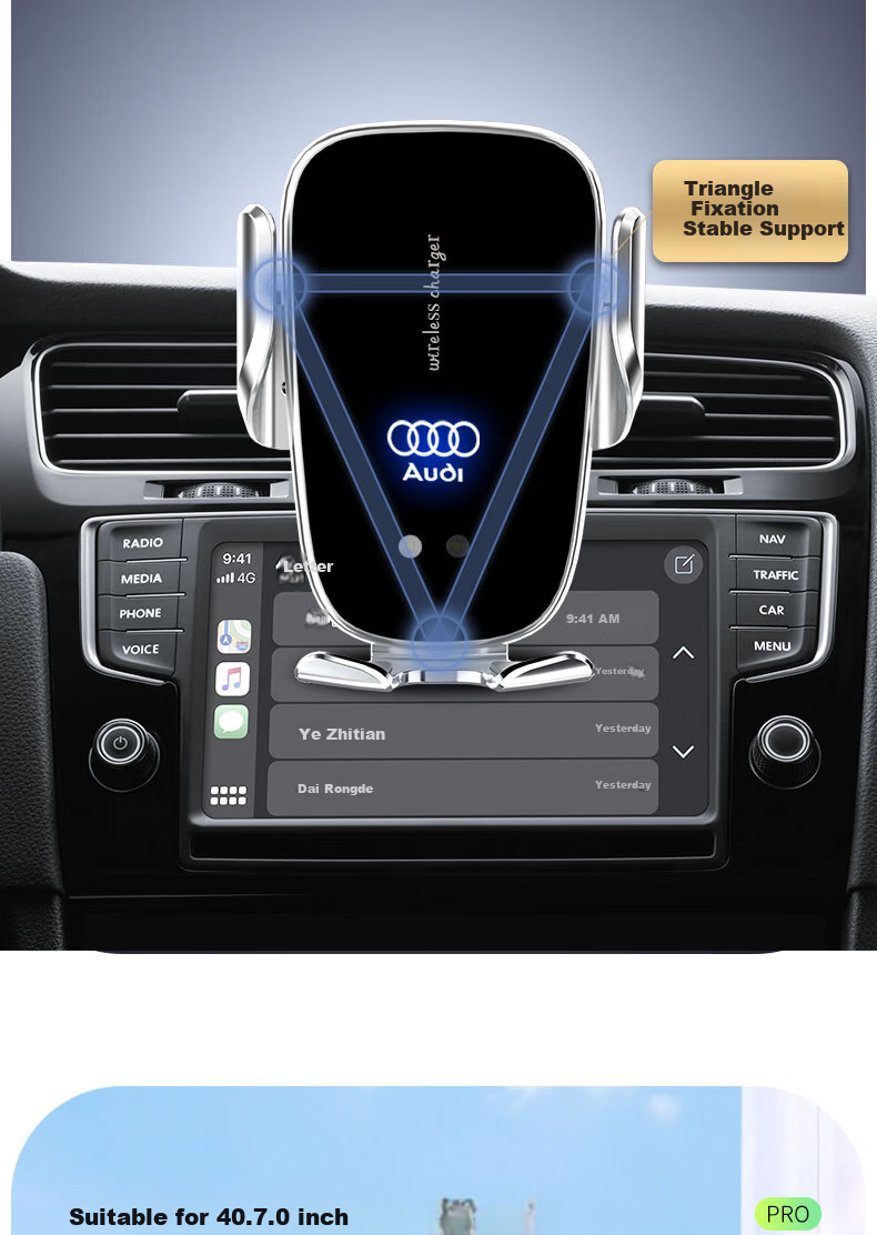 Newsmy Audi A4L/Q5L Car Wireless Charging Phone Holder 14