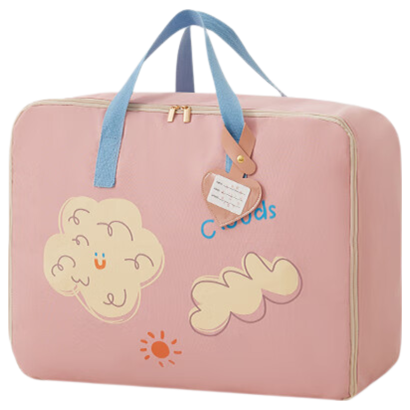 EACHY Thickened Oxford Cloth Kindergarten Quilt Storage Bag, 50L Pink, 1 Piece
