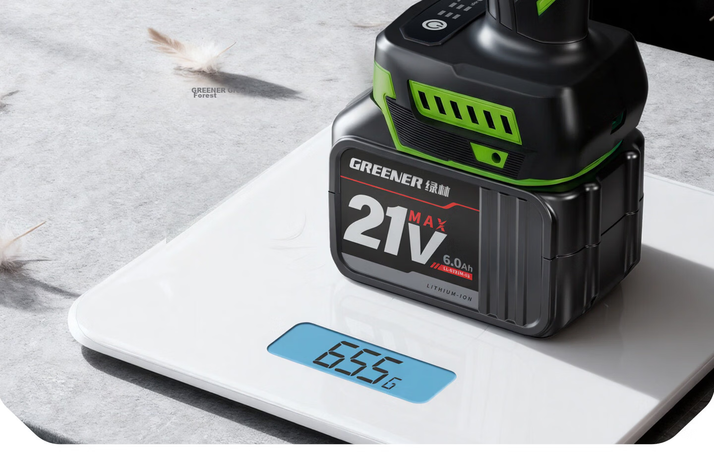 GREENER High-Power Turbo Blower Fan Industrial Lithium Battery Blower 7.5Ah 24