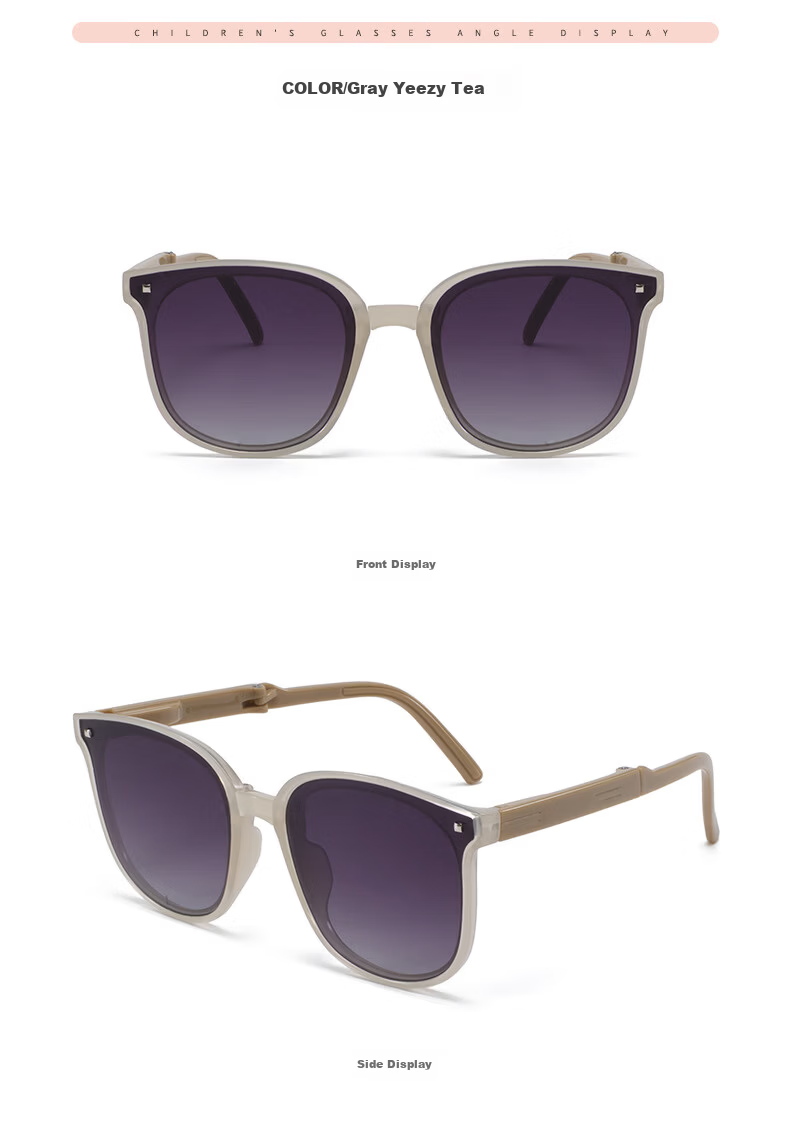 Liangshihui Kids Foldable Sunglasses Children's UV Protection Sun Glasses for Boys and Girls Black 9