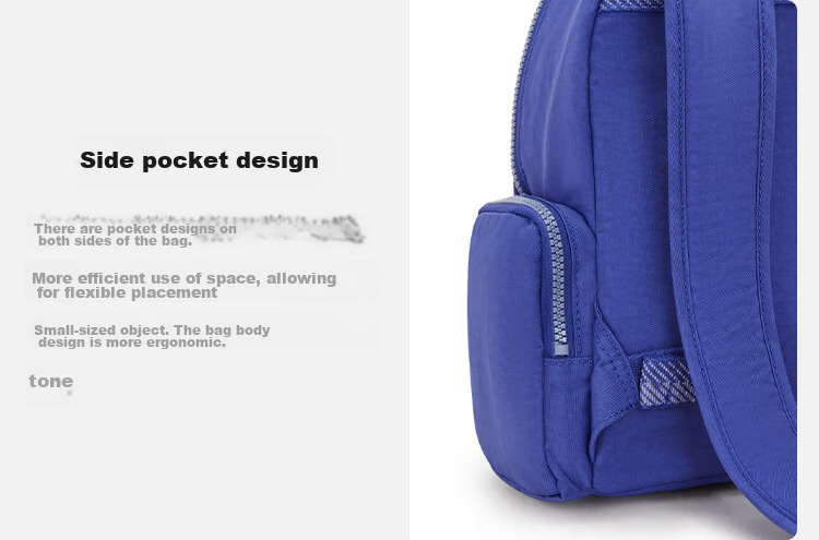 Kaipu Lin Lightweight Large Capacity Student Backpack Fashion Multi-Compartment Shoulder Bag MATTA Navy Blue WB Birthday Gift 10