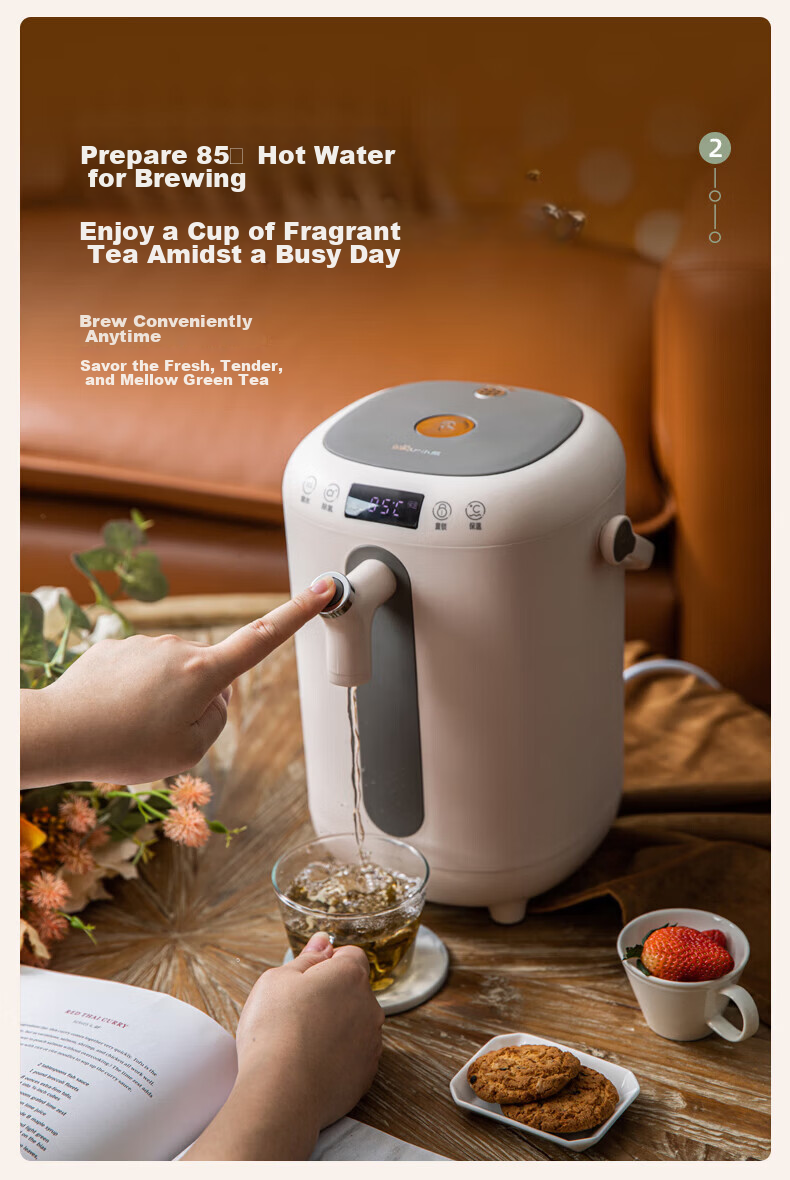 Bear Instant Hot Water Dispenser Home Small Desktop Water Heater Fast Heating Electric Kettle 1-Second Quick Heat YSJ-E20T1 [4L Antibacterial Light-Shielding Large Water Tank] 6