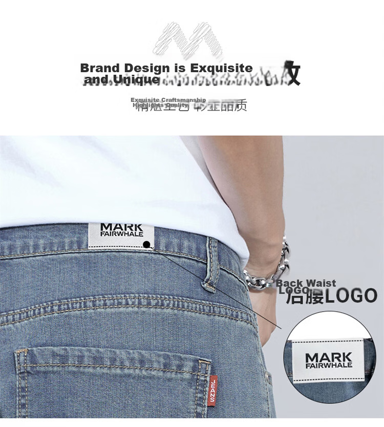 MARK FAIRWHALE Men's Tencel Denim Shorts Summer American High Street Lyocell Ice Silk Five-Point Thin Casual Pants 7