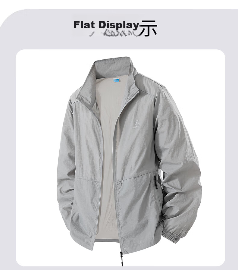 ROMON Father's Day Gift Men's Summer Lightweight Breathable Casual Comfortable Quick-Dry Fashion Sun Protection Jacket 10